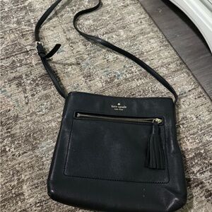 Kate Spade Black Crossbody Bag with Tassel Detail